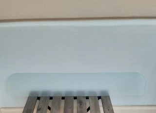 Mensola curva in vetro trasparente