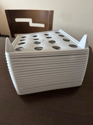 20 Tablas Organizadoras Ropa Plástico Blanco