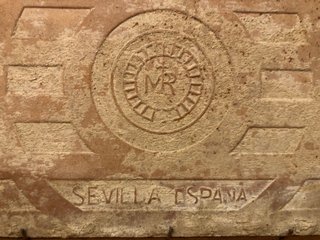 Azulejo antiguo Ramos Rejano Sevilla 34x20