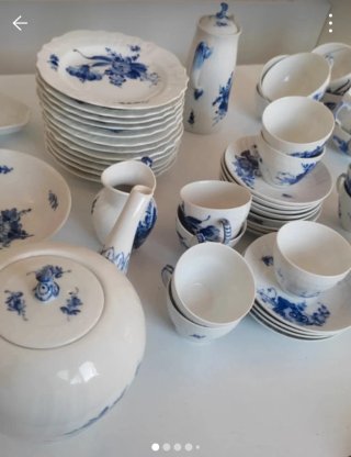 Vajilla Royal Copenhague Porcelana Azul