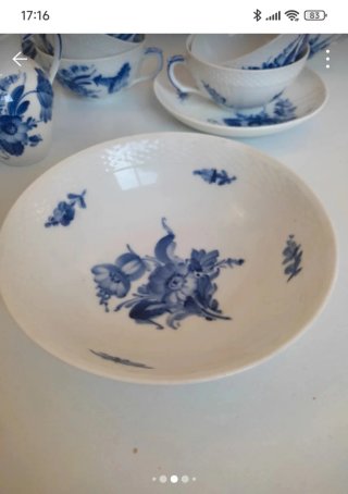 Vajilla Royal Copenhague Porcelana Azul
