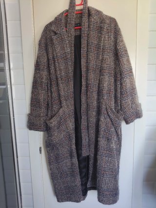 Abrigo Zara cuadros talla 42