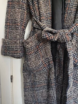 Abrigo Zara cuadros talla 42