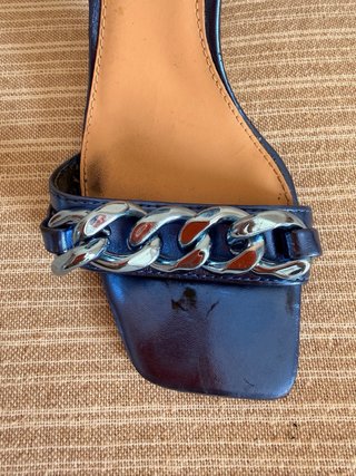 Sandalias EXE Mujer Azul y Plateado