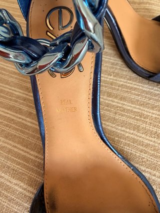 Sandalias EXE Mujer Azul y Plateado