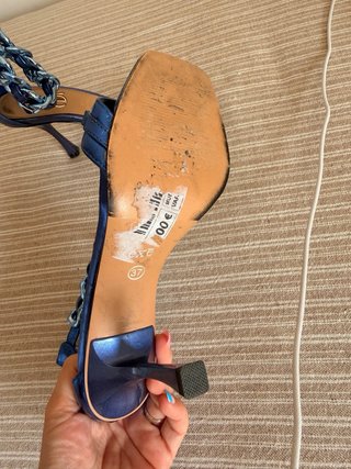 Sandalias EXE Mujer Azul y Plateado