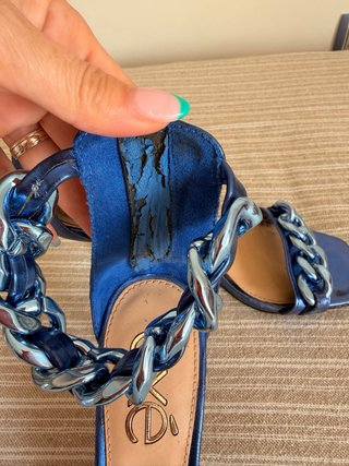 Sandalias EXE Mujer Azul y Plateado