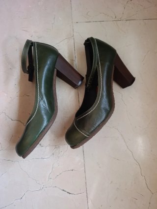 Zapatos de salón con pulsera en tobillo Verdes 37