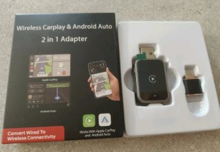 Adattatore Wireless CarPlay Android Auto 2in1 New