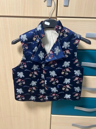 Chaleco fallero niño estampado flores