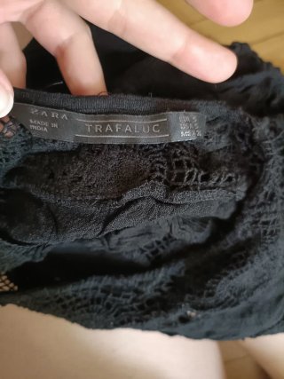 Blusa manga corta encaje