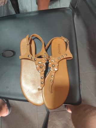 Sandalias NUOVO Marrón y Dorado Mujer