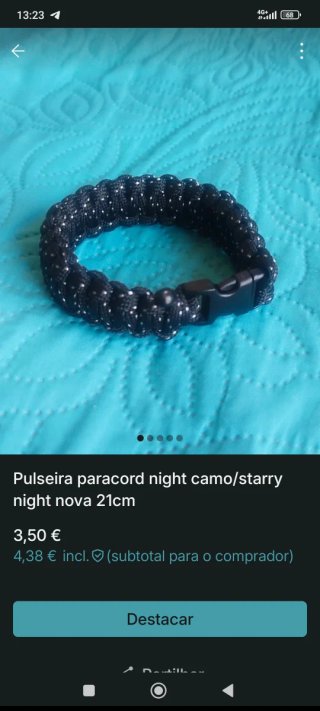 3 Pulseiras Paracord 20cm Novas + Fivelas