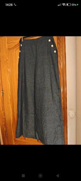 Conjunto chaleco y pantalón azul/gris
