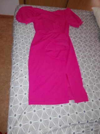 Vestido fiesta fucsia T.38