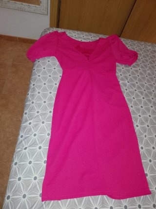 Vestido fiesta fucsia T.38
