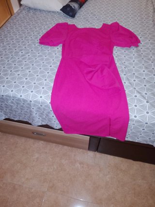 Vestido fiesta fucsia T.38