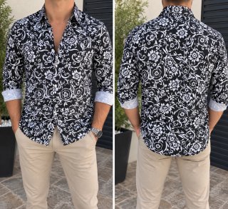 Camisa estampada hombre