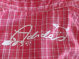 Camicia a quadri Adidas donna rossa
