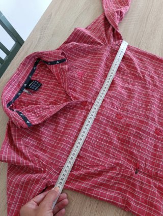 Camicia a quadri Adidas donna rossa