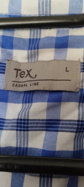 Camisa cuadros azul y blanco Talla L