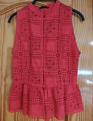 Conjunto zara top y bermudas rojo