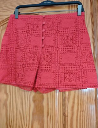 Conjunto zara top y bermudas rojo