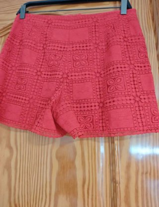 Conjunto zara top y bermudas rojo