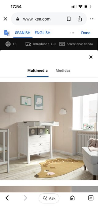 Cambiador Bebé Ikea Sundvik Blanco