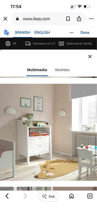 Cambiador Bebé Ikea Sundvik Blanco