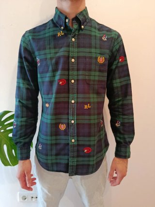 Camisa Polo Ralph Lauren cuadros bordada