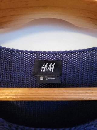 Jersey H&M punto fino azul Talla M