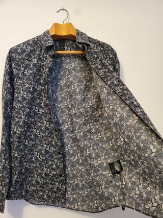 Camisa H&M Slim Fit Estampada Talla L