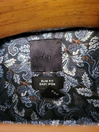 Camisa H&M Slim Fit Estampada Talla L
