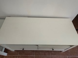 Mueble TV blanco madera hemnes