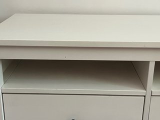 Mueble TV blanco madera hemnes