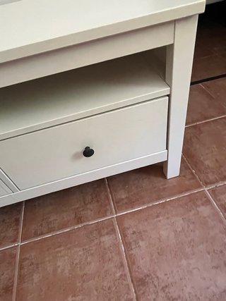 Mueble TV blanco madera hemnes