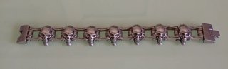 Pulsera Acero Gótica Calaveras