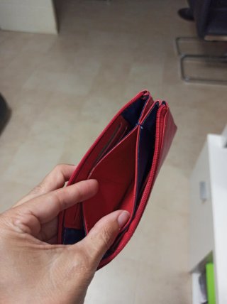Monedero tarjetero de piel mujer