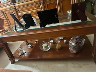Mesa de centro madera y cristal