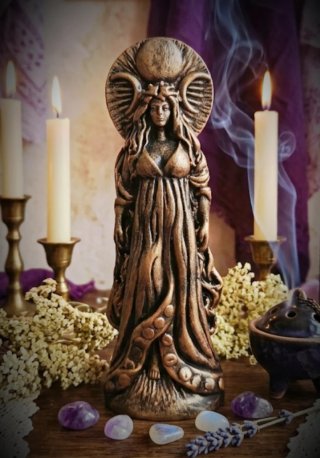 Statua Selene Dea Della Luna Gotica Esoterica