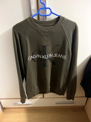 Sudadera Calvin Klein Jeans Talla L Verde Militar
