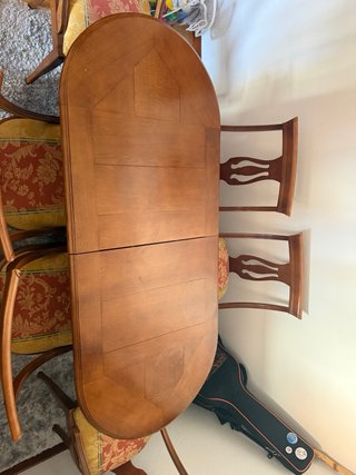 Mesa comedor y 6 sillas madera