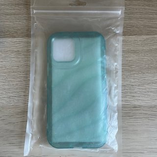 Funda azul turquesa transparente para iPhone 12