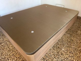 Base Cama Canapé Madera y Tela