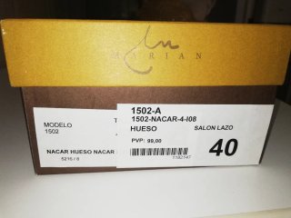 Zapatos de novia piel nácar Talla 40