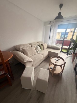Chaiselongue beige tela 1 año uso