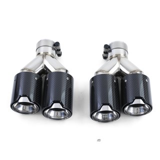 COLAS DE ESCAPE DOBLE EM CARBONO LOOK M