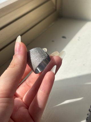 Anello Chic Elegante Argentato Donna a Fascia