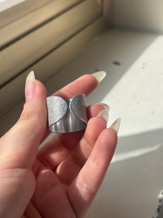 Anello Chic Elegante Argentato Donna a Fascia